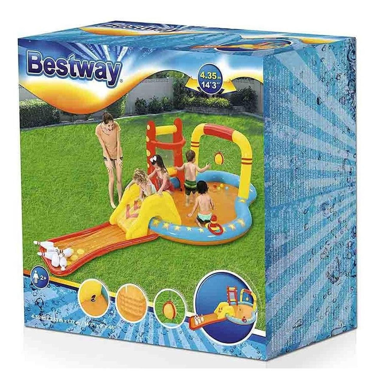 Centro de Juegos Inflable Play Center Centro Deportivo 435 x 213 x 117 cm Modelo 53068 Bestway