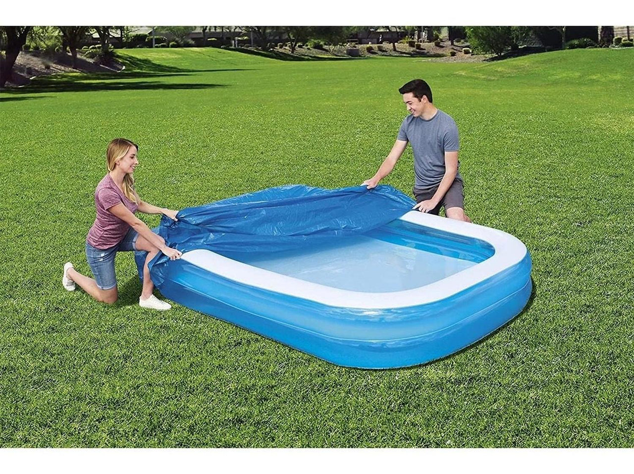 Cobertor Cubierta para Alberca Inflable Rectangular Azul 262 x 175 x 51 cm Modelo 58319 Bestway