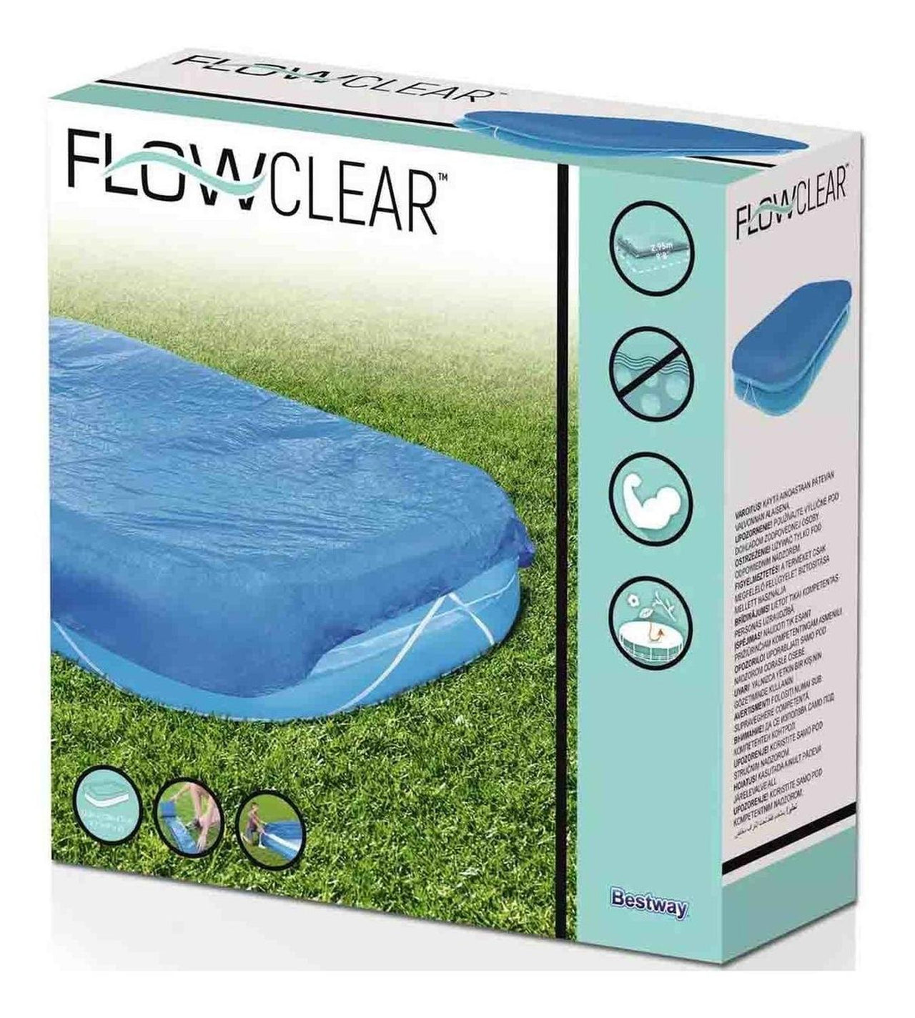 Cobertor Cubierta para Alberca Inflable Rectangular Azul 262 x 175 x 51 cm Modelo 58319 Bestway
