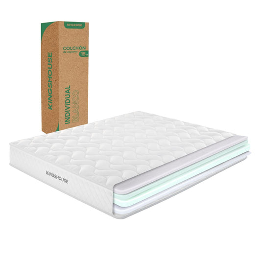 Colchon Individual En Caja 15cm Alto KingsHouseKHCESPIB