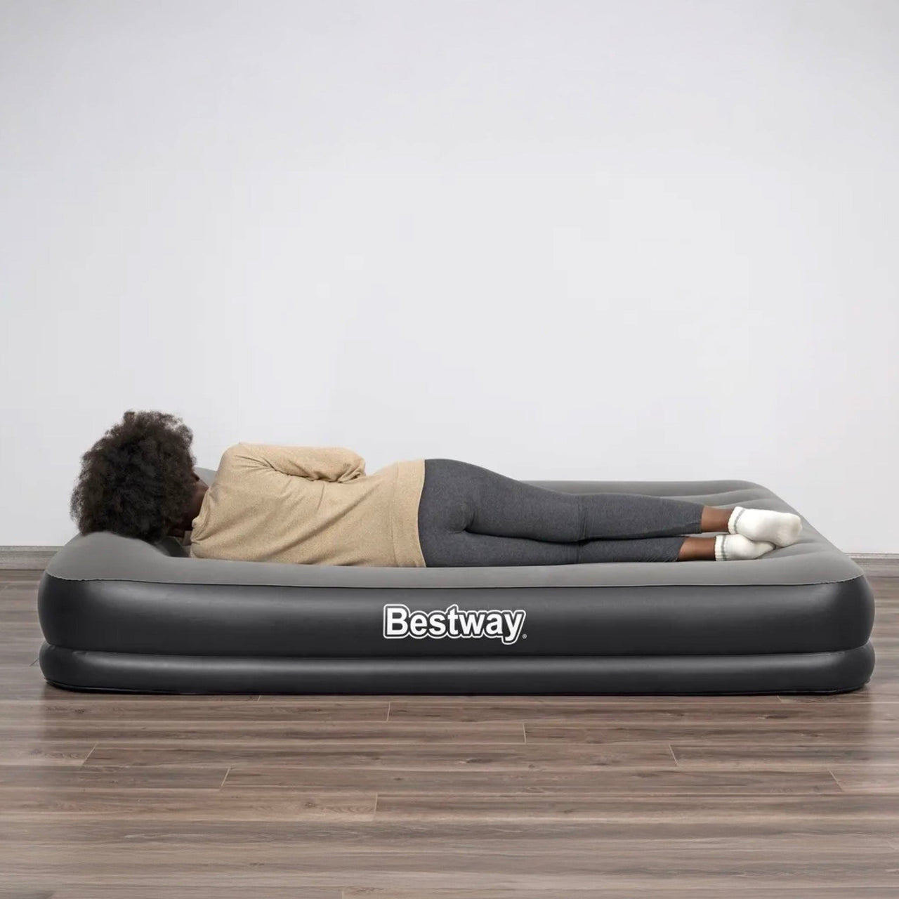 Colchón Inflable Queen Size Con Bomba Integrada Cama Camping