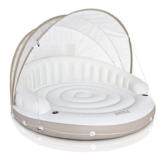 Colchon Isla Inflable Flotador Con Techo Canopy Lounge Intex58292EU - INTEX