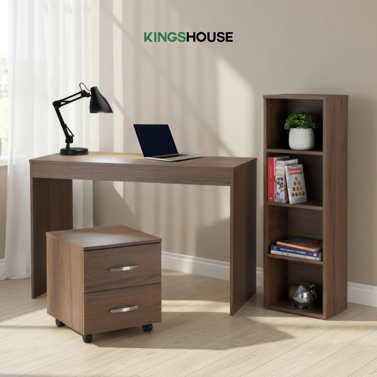 Combo Escritorio, Librero y Archivero para Hogar y OficinaDESK4-BLA