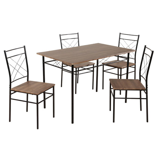 Comedor de 4 Sillas Mesa Madera Cocina Restaurante CafeteriaDNG - ROBLE1 - MAR