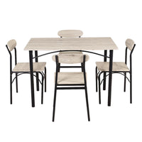 Thumbnail for Comedor De 4 Sillas Metal Mesa Rectangular Elegante Moderno