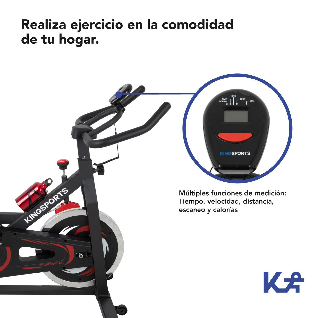 Bicicleta Fija 18 kg Estática Para Spinning Cardio Fitness