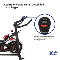 Thumbnail for Bicicleta Fija 18 kg Estática Para Spinning Cardio Fitness