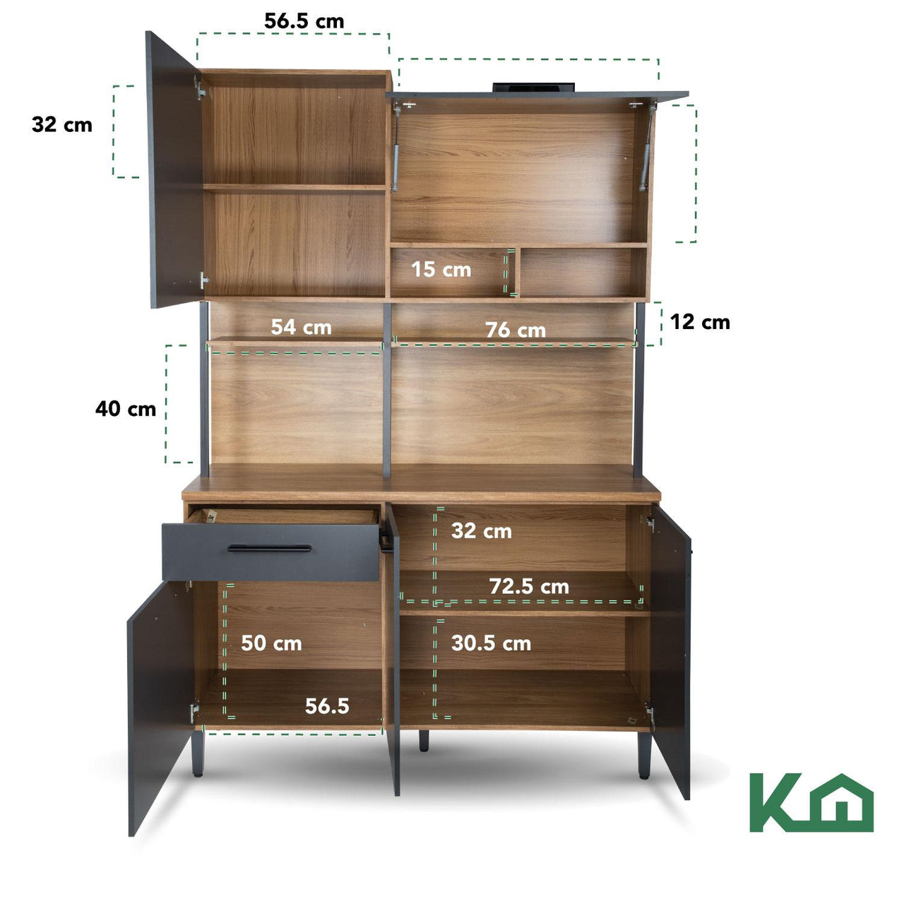 Alacena Organizador Rack Multiusos Gabinete Despensero 210cm