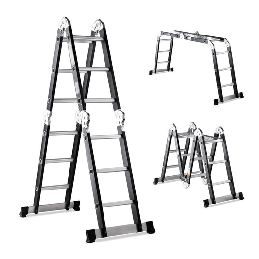 Escalera Multiposición 12 Peldaños de Acero 3.5 MetrosVOEM37