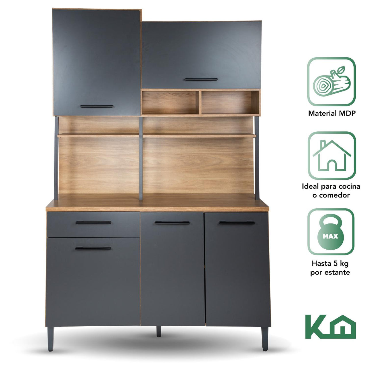 Alacena Organizador Rack Multiusos Gabinete Despensero 210cm