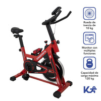 Thumbnail for Bicicleta Fija 10 kg Estática Para Spinning Cardio Fitness