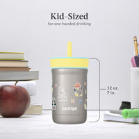 Thumbnail for Termo Botella 12oz Para Niños Con Popote Acero Inox Leighton
