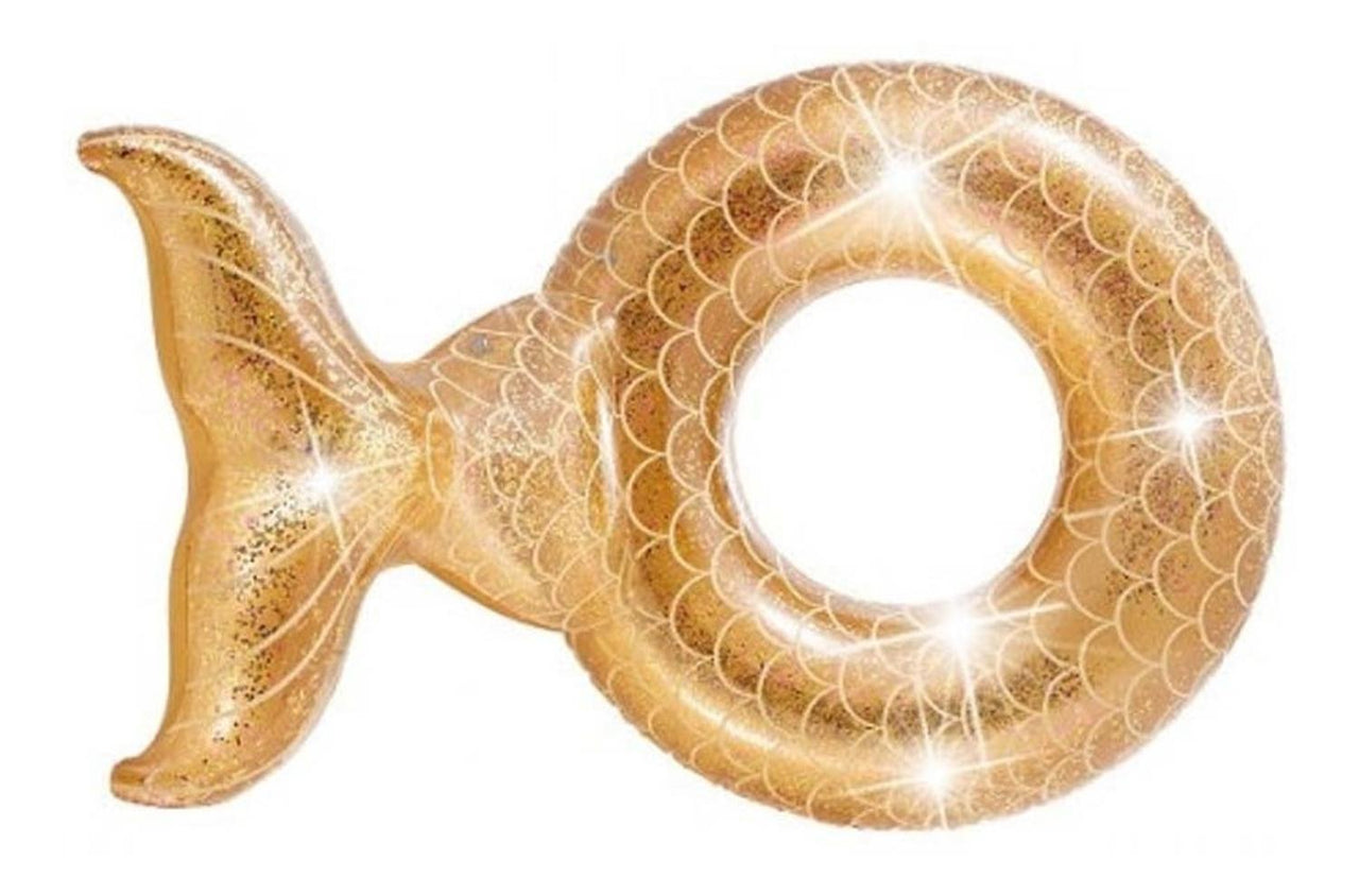 Flotador Dona Cola De Sirena Glitter Brilllo Alberca Intex