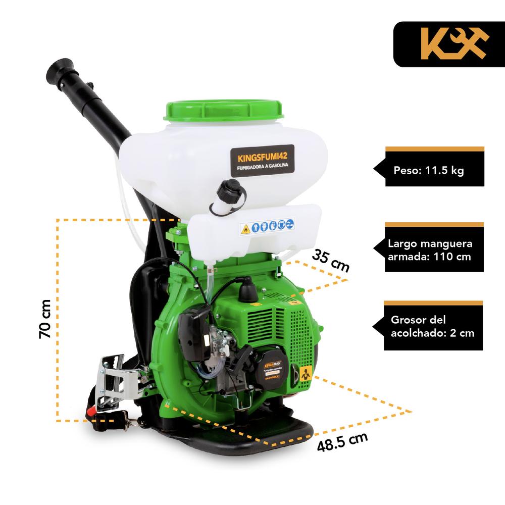 Fumigadora a Gasolina Aspersora 14L 2.8HP Liquidos Polvos 2T