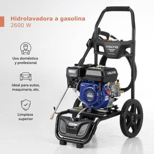 Hidrolavadora a Gasolina 2600 W Motor 7.0 Caballos de FuerzaHIDRO - GAS2600