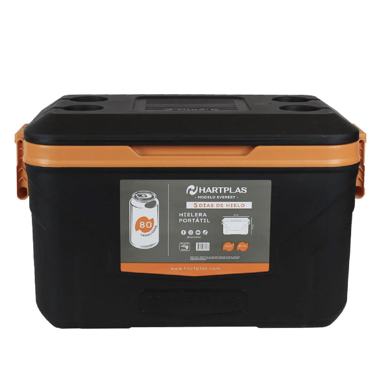 Hielera Hartplas Everest Capacidad 52 Qt 49.2 Litros