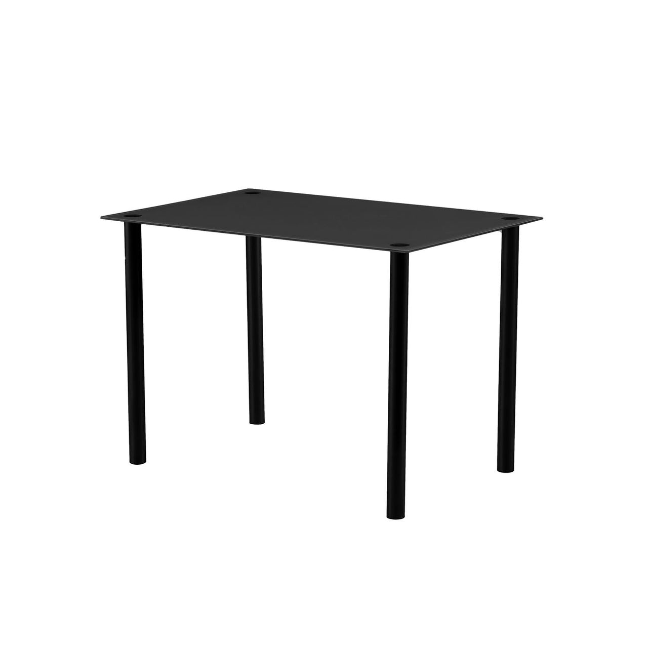 Juego De Comedor 4 Sillas Mesa Rectangular Cristal Elegante