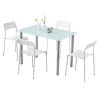 Thumbnail for Juego De Comedor 4 Sillas Mesa Rectangular Cristal Elegante