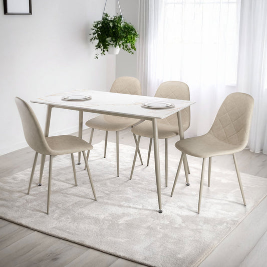 Juego De Comedor 4 Sillas Mesa Rectangular VanguardistaDNG - MINE4 - GRI