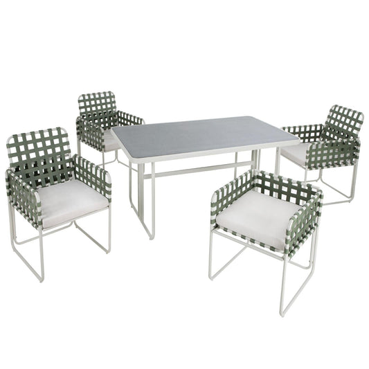 Juego De Comedor Sillas Mesa Para Jardín Rattan Sunset 5 PzsDNG - SUNSET5 - VER