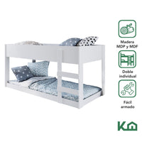 Thumbnail for Litera Doble Individual Base Cama KingsHouse Desmontable