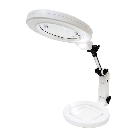 Lupa Plegable Con Soporte 120 Mm 2x A 5x Con 3 Leds Obi260513