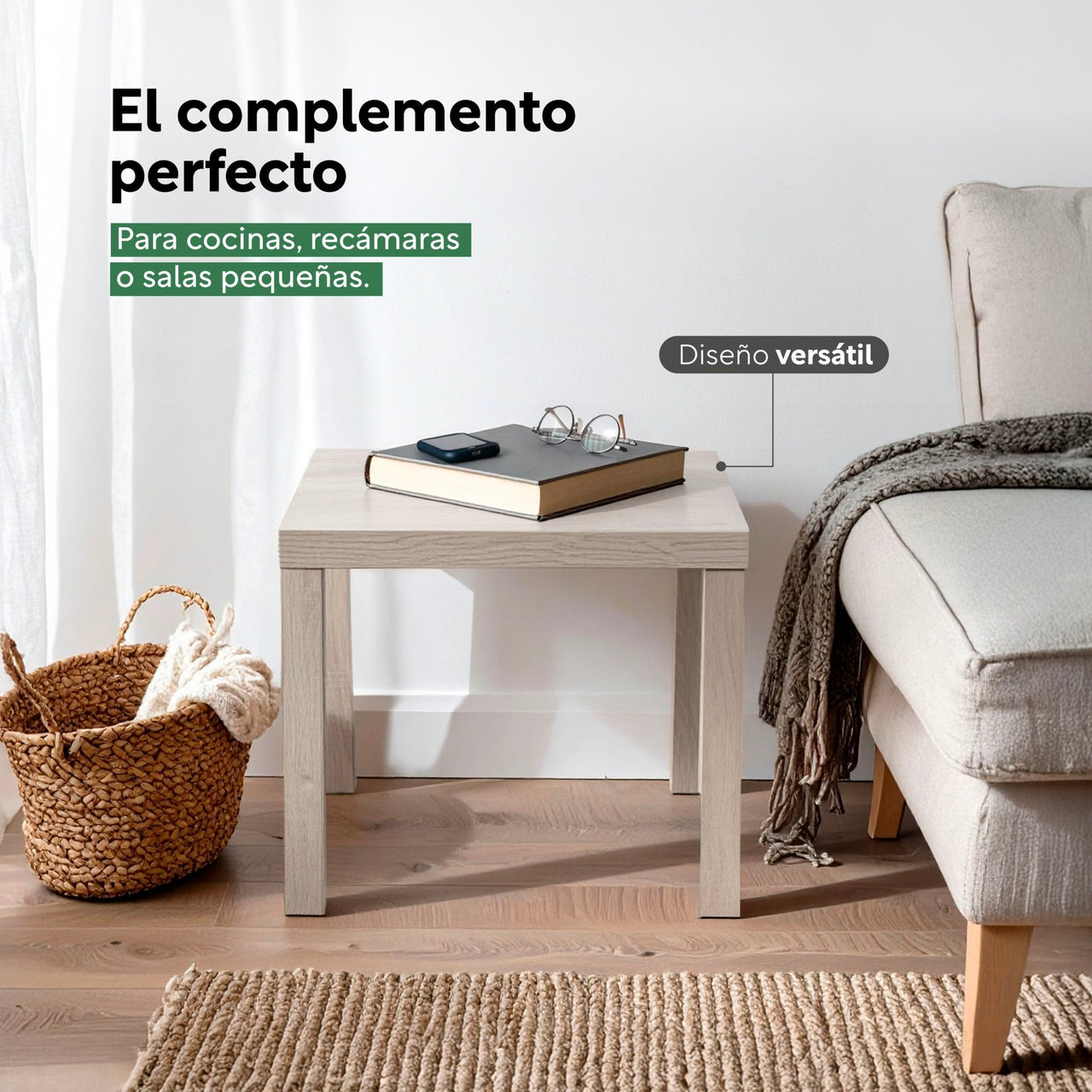 Mesa Auxiliar Basic Multiusos Cocina Recámara Minimalista