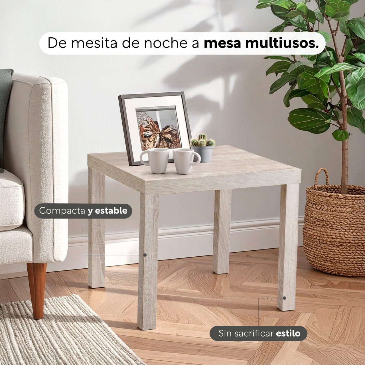 Mesa Auxiliar Basic Multiusos Cocina Recámara Minimalista