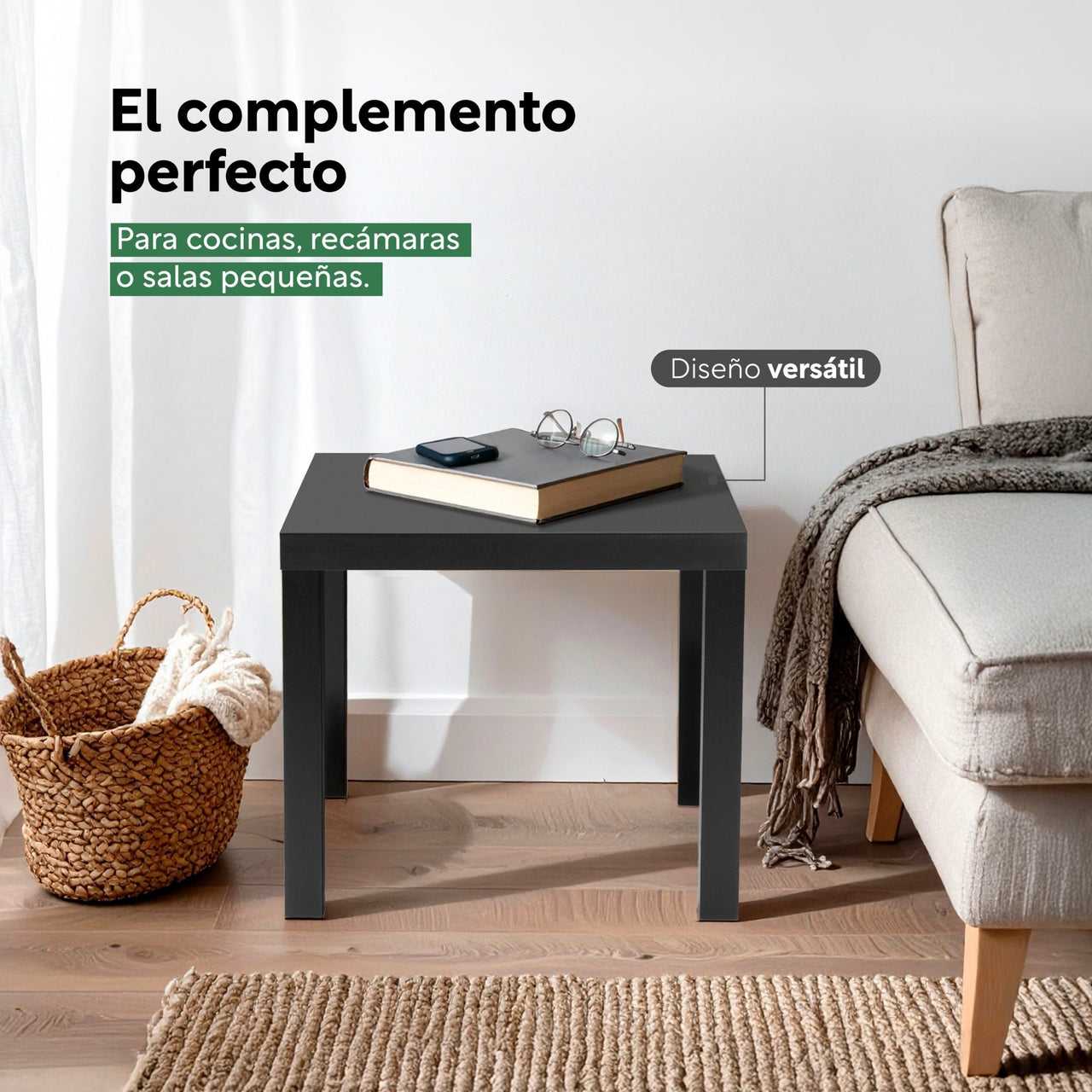 Mesa Auxiliar Basic Multiusos Cocina Recámara Minimalista