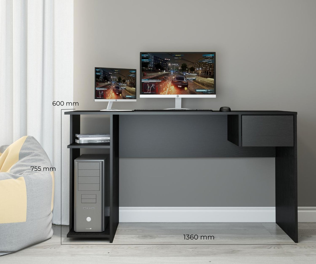 Mesa Escritorio Gamer Mueble Juvenil De Computadora Moderno