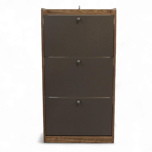 Mueble Zapatero Gabinete Madera Organizador con 3 NivelesSHMTN1-NEG