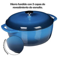 Thumbnail for Olla De Hierro Fundido Esmalatado 4.25 Litros Cinnamon Home