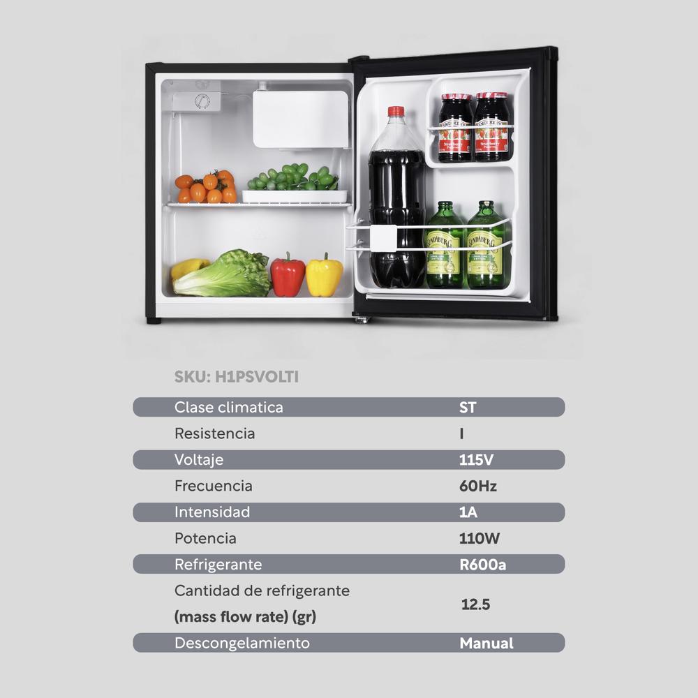 Refrigerador 1.6 Pies/47 Litros Con Congelador 1 Puerta 115V