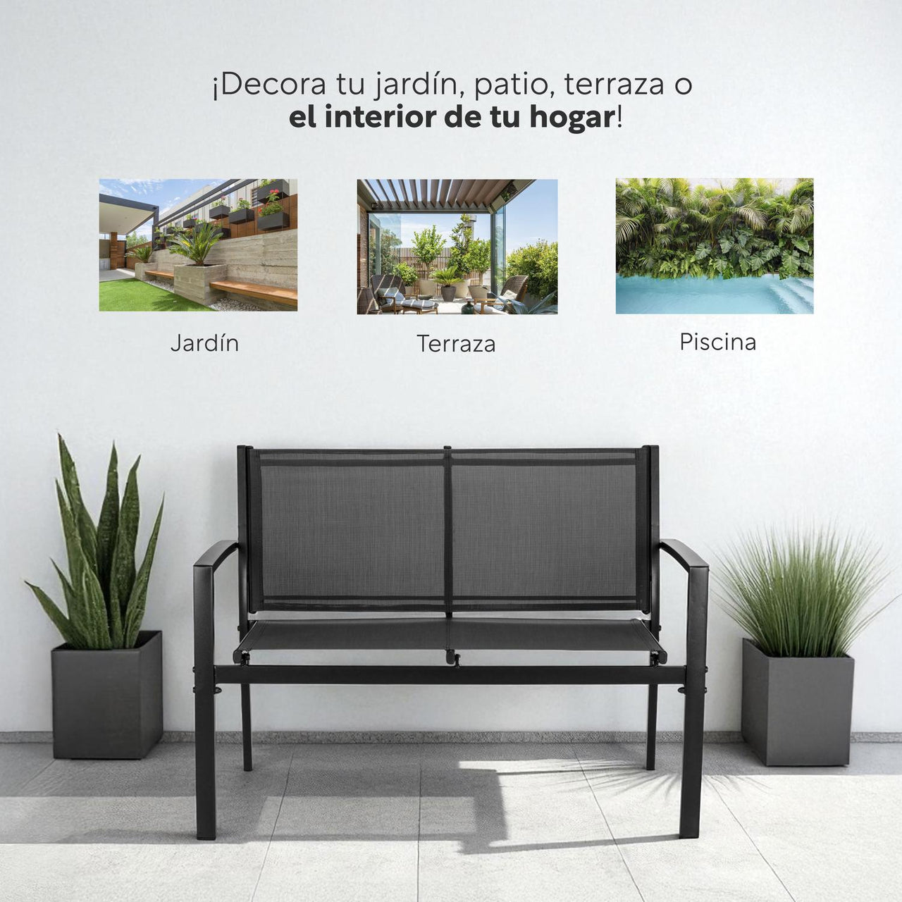 Sala Exterior Para Jardín Mesa Sillón Greenhouse 4 Pzas
