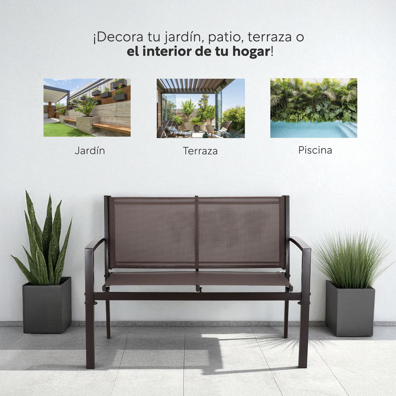 Sala Exterior Para Jardín Mesa Sillón Greenhouse 4 Pzas