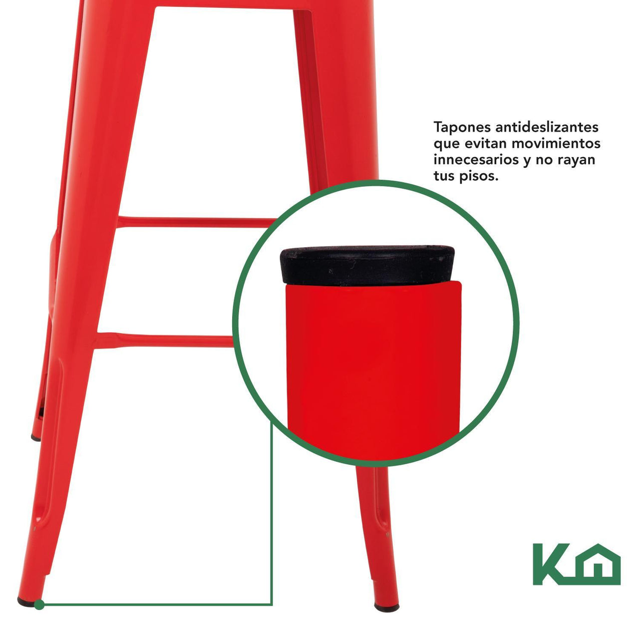 Set 4 Bancos Tolix Altos Kingshouse Con Respaldo Silla Barra