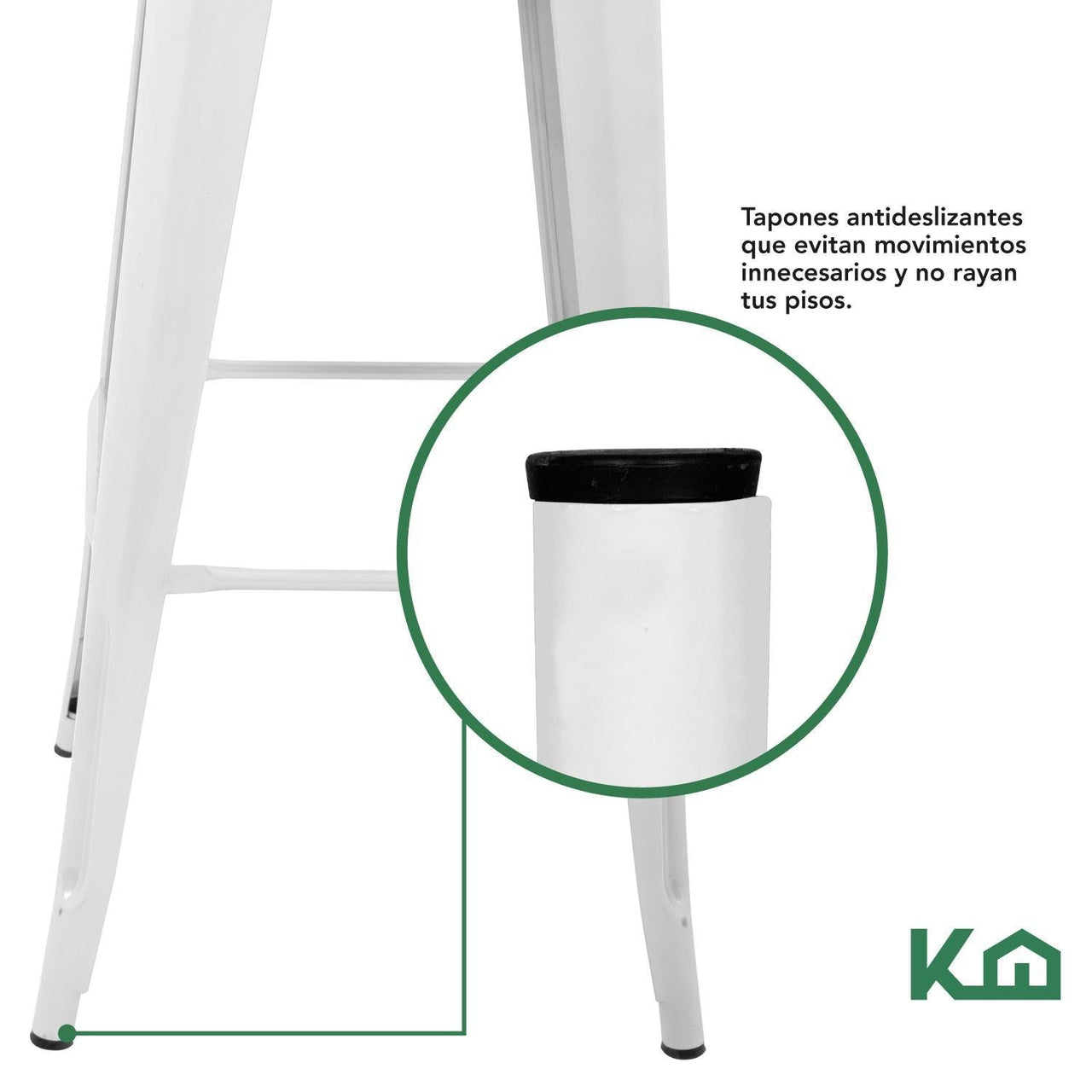 Set 4 Bancos Tolix Altos Kingshouse Con Respaldo Silla Barra