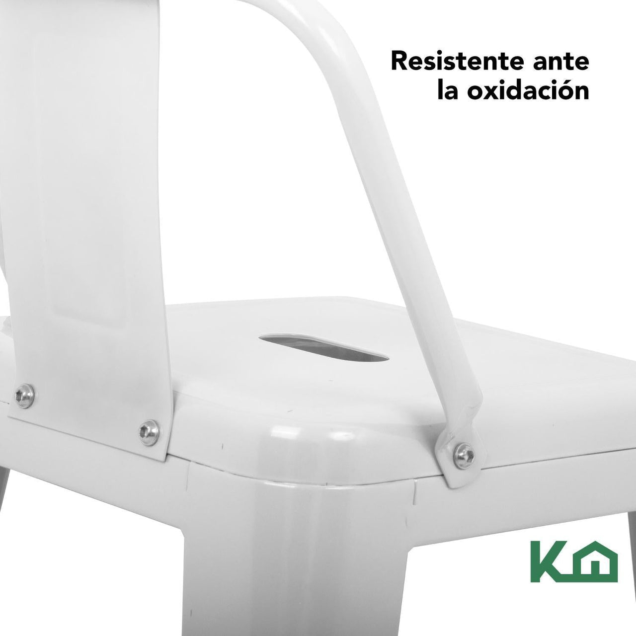 Set 4 Bancos Tolix Altos Kingshouse Con Respaldo Silla Barra