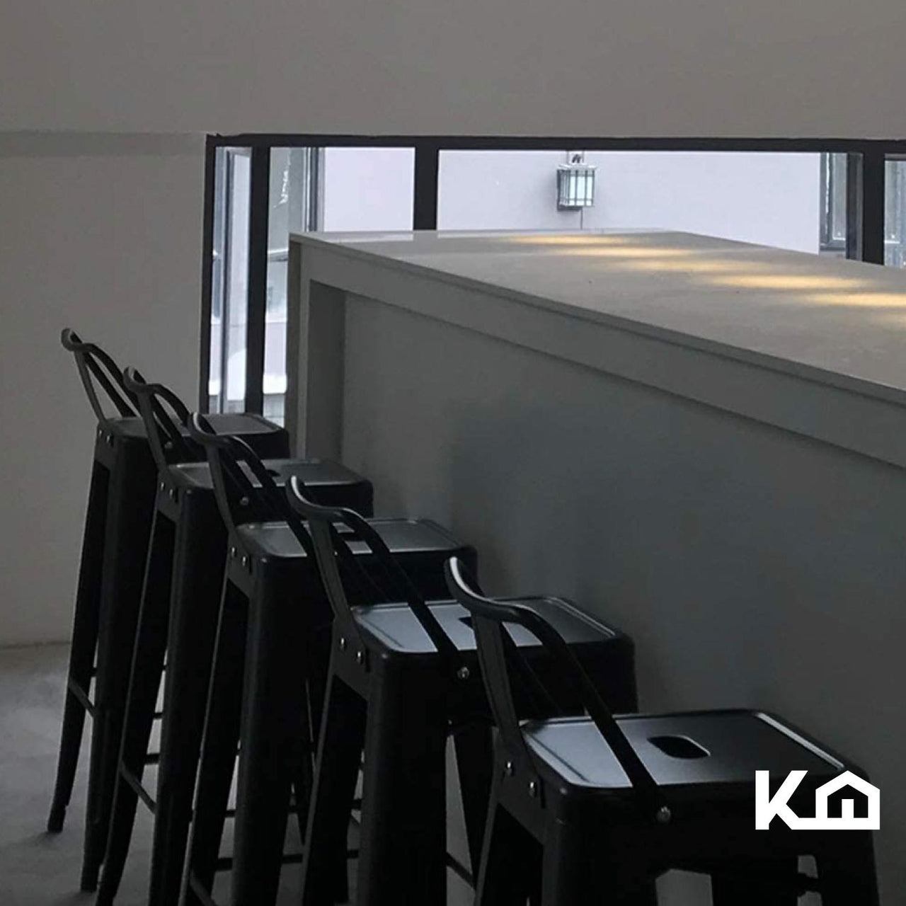 Set 4 Bancos Tolix Altos Kingshouse Con Respaldo Silla Barra