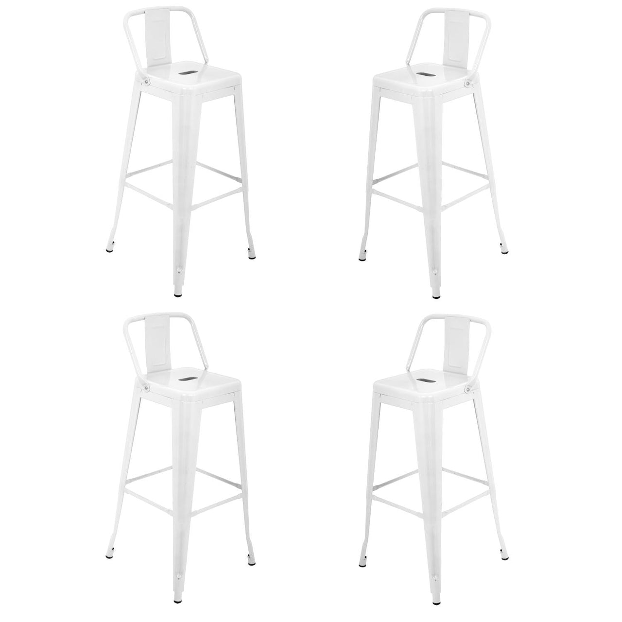 Set 4 Bancos Tolix Altos Kingshouse Con Respaldo Silla Barra