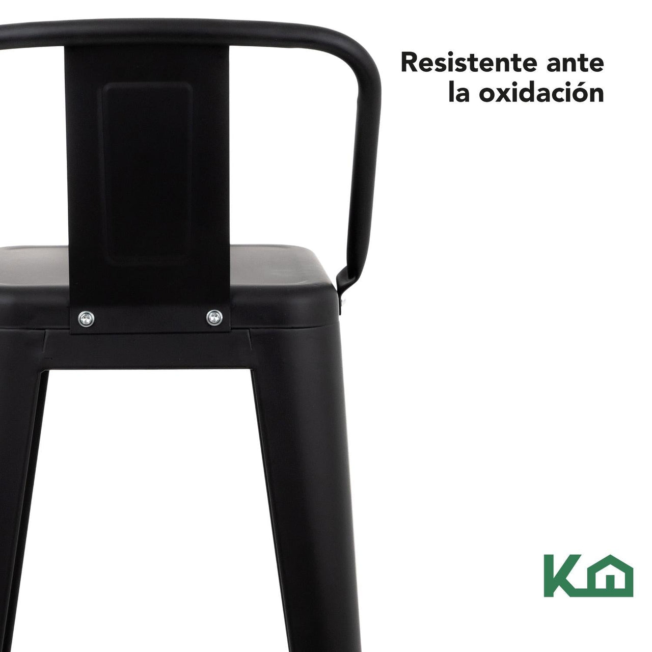 Set 4 Bancos Tolix Altos Kingshouse Con Respaldo Silla Barra