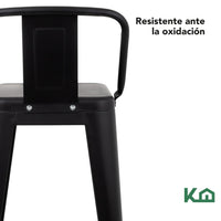 Thumbnail for Set 4 Bancos Tolix Altos Kingshouse Con Respaldo Silla Barra