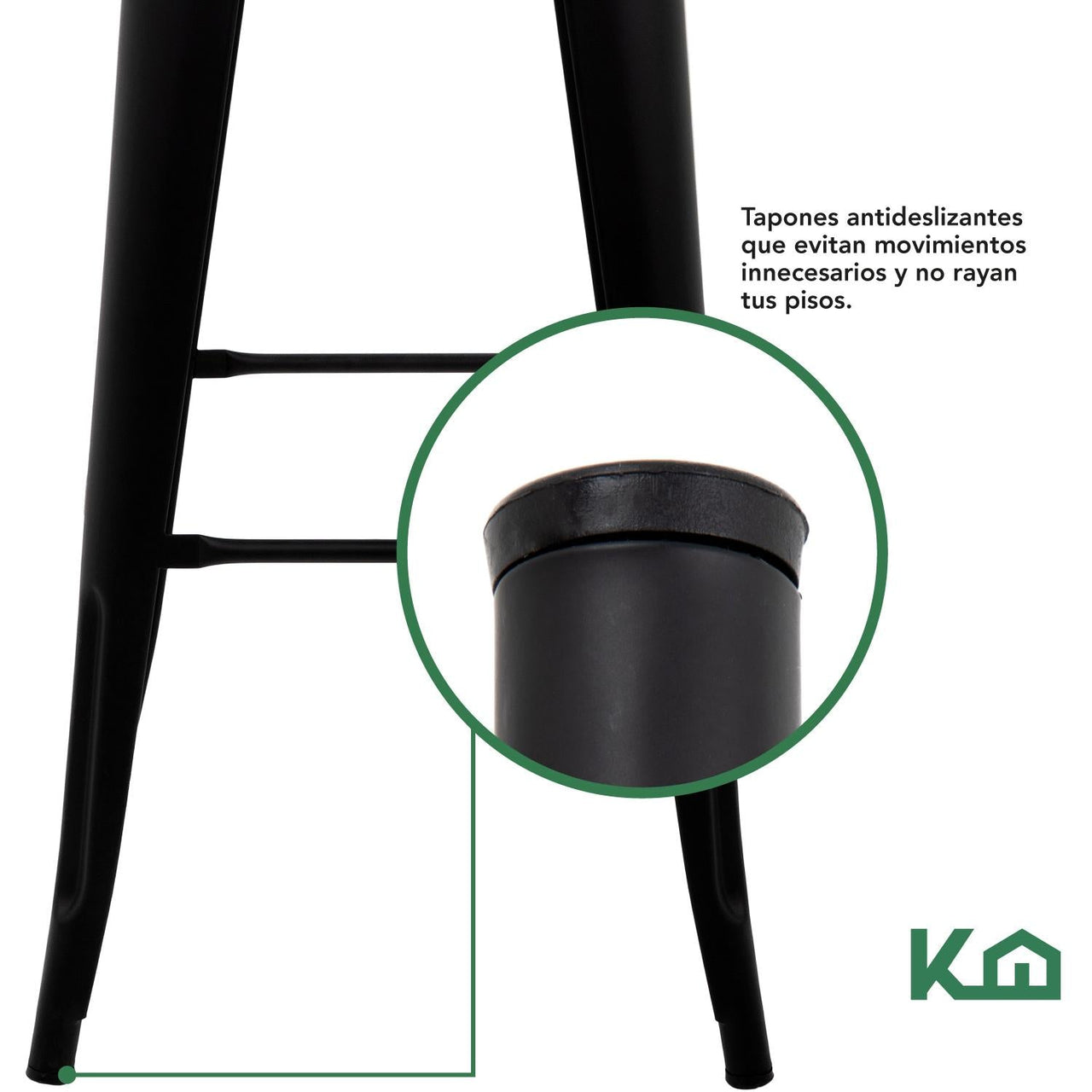 Set 4 Bancos Tolix Altos Kingshouse Con Respaldo Silla Barra