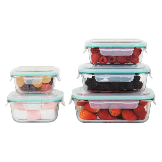 Set De Contenedores Hermeticos Recipiente De Vidrio 5pzasCONT - HERMET5