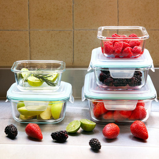 Set De Contenedores Hermeticos Recipiente De Vidrio 5pzasCONT - HERMET5