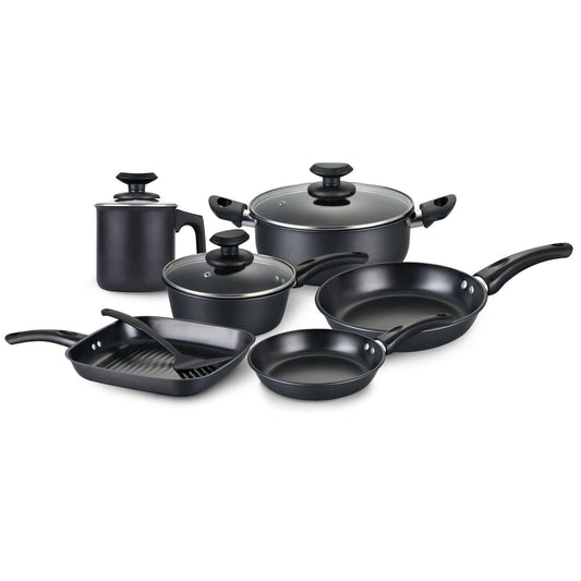 Set de Ollas, Sartenes y Hervidor de Acero de CarbonoCOOKTRA10-NEG