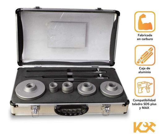 Sierra Copa SDS de Carburo Para Concreto Juego 9 Pcs 10 - 100 mm Kingsman300226