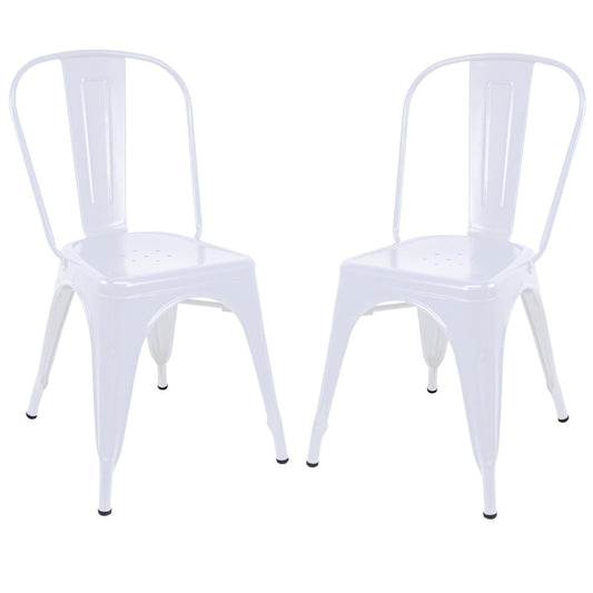 Silla Tipo Tolix Metal 2 Pieza Comedor Restaurante ExteriorTOLIXKIT#2 - CLA1BLA