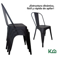 Thumbnail for Silla Tolix Metal 4 Pzas Comedor Casa Restaurante Exterior