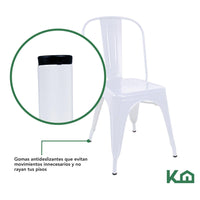 Thumbnail for Silla Tolix Metal 4 Pzas Comedor Casa Restaurante Exterior